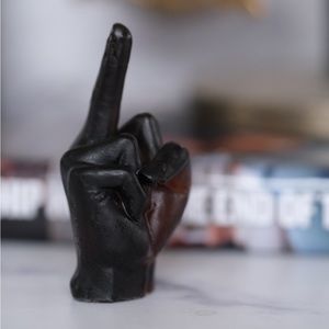 Handmade Tabletop Middle Finger Decor